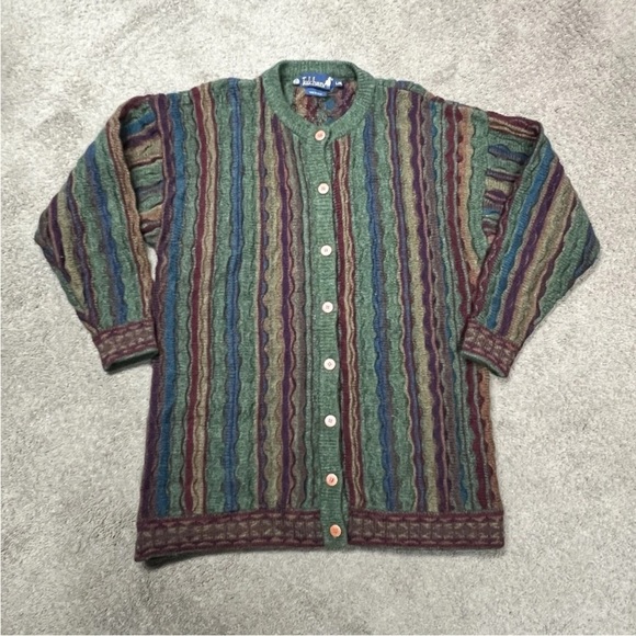 Women's Vintage  Tulchan Woollen Cardigan L/XL Multicoloured - Picture 1 of 9